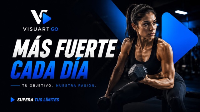 Anuncio para gimnasios hecho con VisuartGo