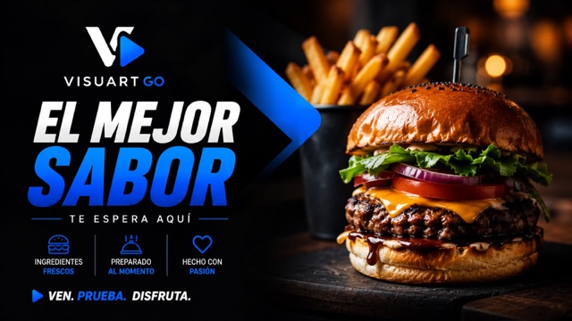 Anuncio para restaurantes hecho con VisuartGo