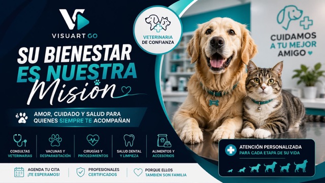 Anuncio para veterinarias hecho con VisuartGo