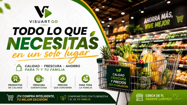 Anuncio para supermercados hecho con VisuartGo