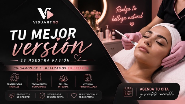 Anuncio para estéticas y spa hecho con VisuartGo